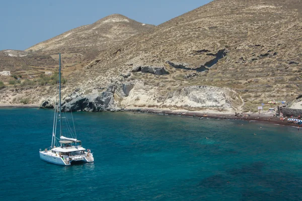 Yacht in the Aegean sea — Stock Photo, Image