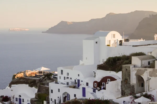 ギリシャ サントリーニ島に沈む夕日 — ストック写真