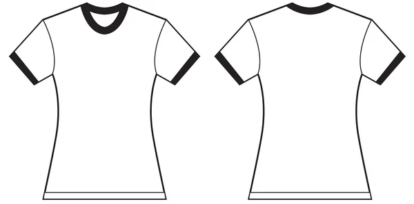 Πρότυπο σχεδίασης T-Shirt κλοιός των γυναικών — Διανυσματικό Αρχείο