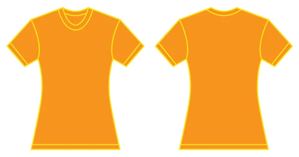 Mujer Orange Plantilla de diseño de camisa — Archivo Imágenes Vectoriales