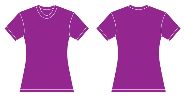 妇女紫色衬衫设计模板 — 图库矢量图片