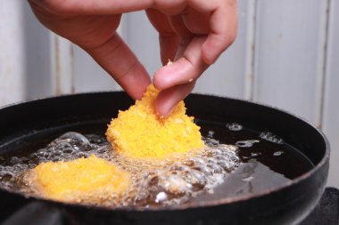 Derin kızartma Tempura tavuk Nuggets