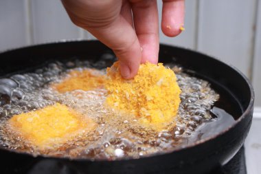 Derin kızartma Tempura tavuk Nuggets