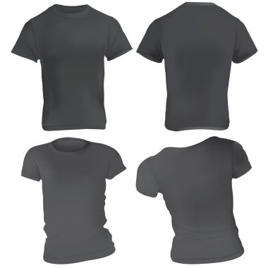 siyah t-shirt tasarım şablonu