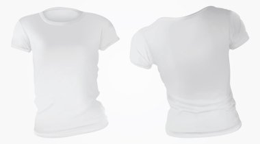 Kadınlar beyaz T-Shirt tasarım şablonu