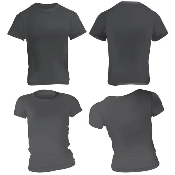Modello di design T-shirt nera — Vettoriale Stock