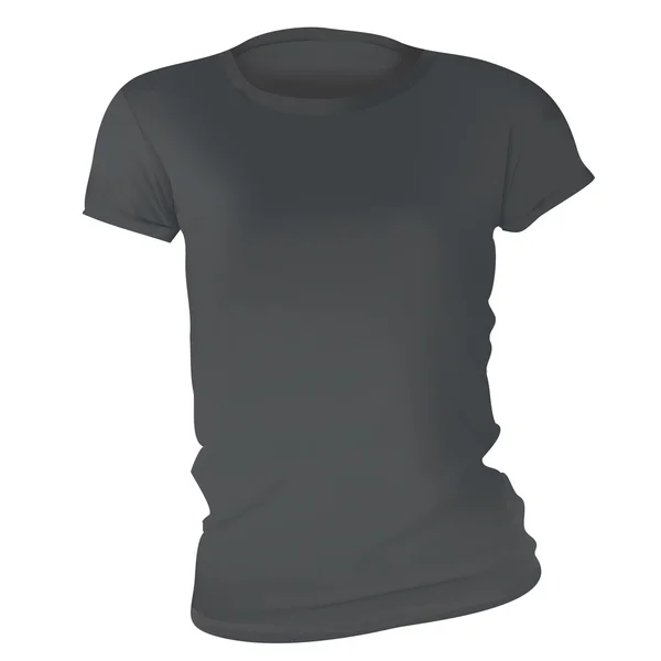 Mulheres Preto T-Shirt Design Template —  Vetores de Stock