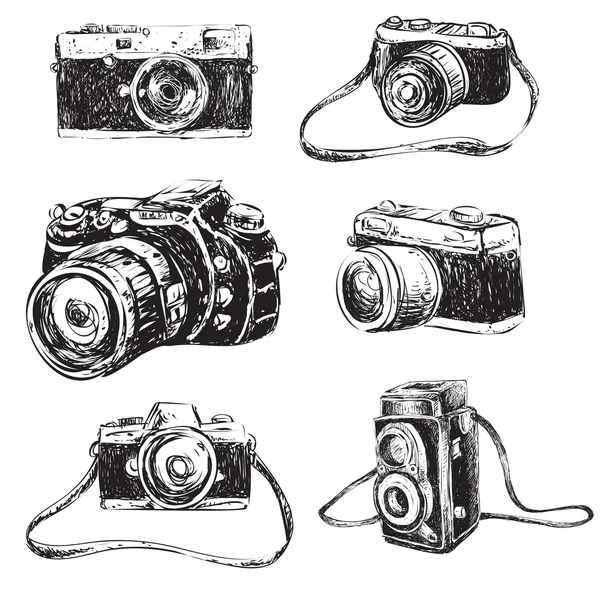 Camera Doodle Illustratie — Stockvector