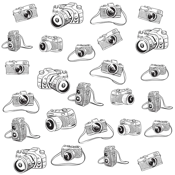 Camera Doodle Illustratie — Stockvector