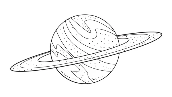 Planeta Saturno Doodle — Vetor de Stock
