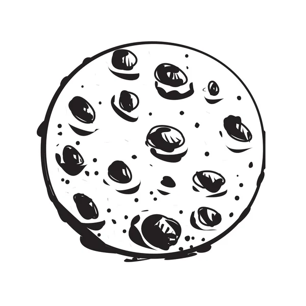 Doodle de objeto de espaço lunar — Vetor de Stock