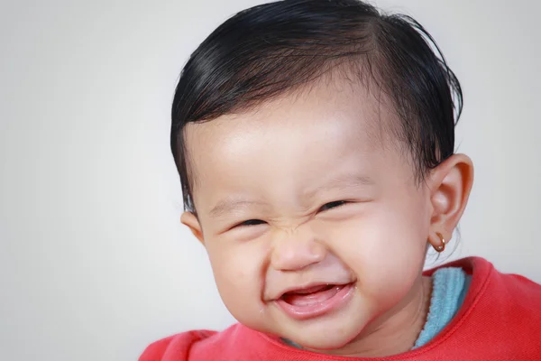 Pequeno bebê rindo — Fotografia de Stock