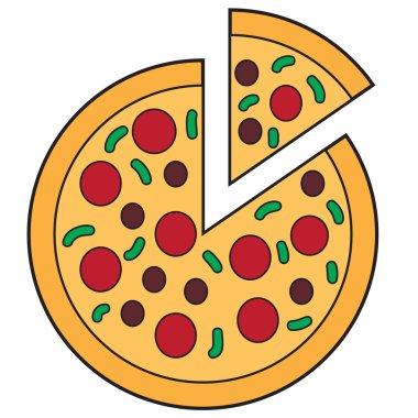 Dilimlenmiş Pizza Doodle