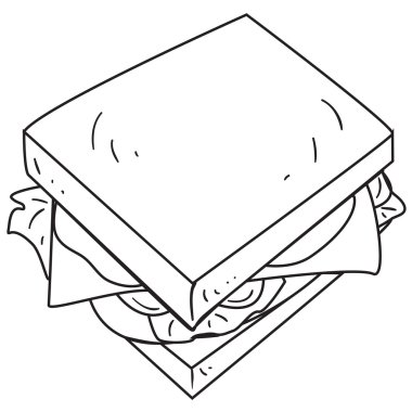 Peynirli sandviç Doodle