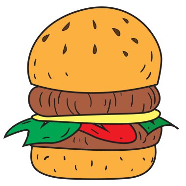 Büyük hamburger Doodle