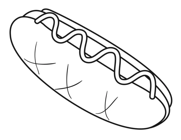 Hot dog doodle — Stockový vektor