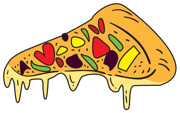 cartoon doodle of a slice of pizza 10233183 Vector Art at Vecteezy