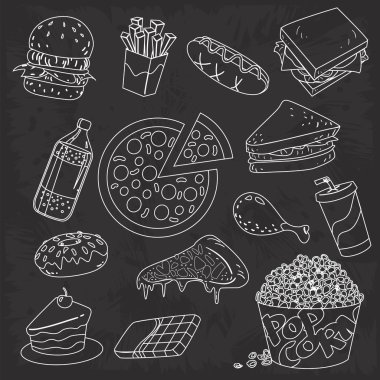 Hızlı yiyecek Doodle