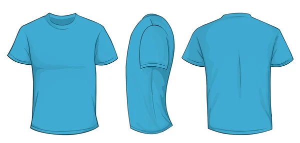 Blauw Shirt sjabloon — Stockvector