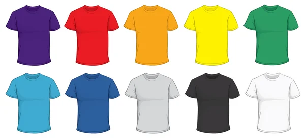 Bunte T-Shirt-Vorlage — Stockvektor