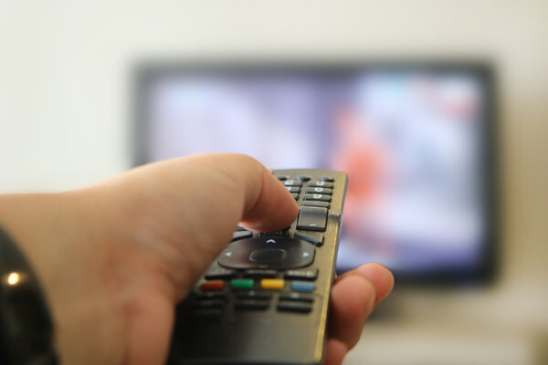 Clicking Television Remote Control