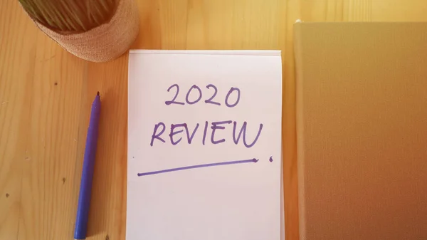 2020 Revisión Revisión Del Año Pasado Vida Negocios Redacción Preparación —  Fotos de Stock