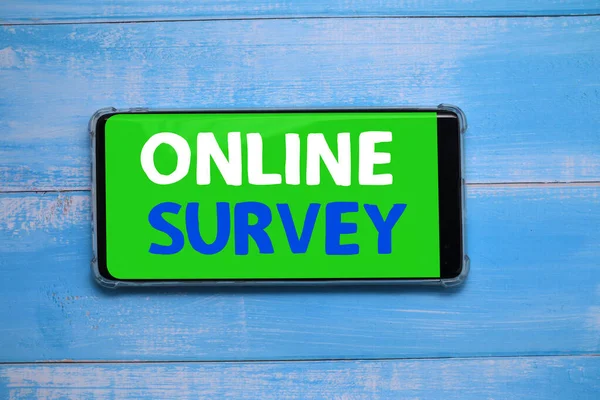 Online Umfrage Motivationsgeschäft Internet Marketing Wörter Zitate Konzept — Stockfoto