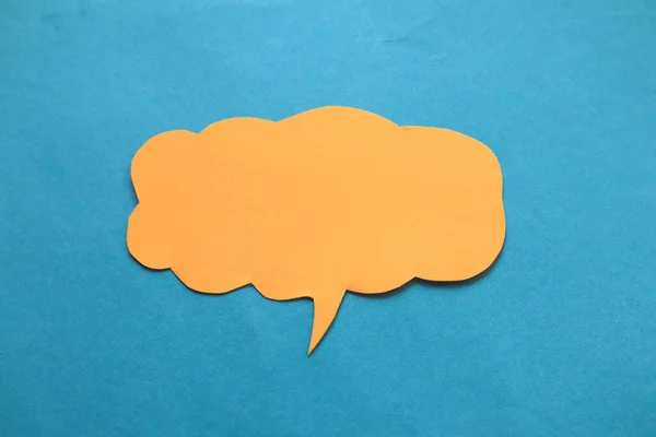 Empty Blank Color Paper Speech Bubble Balloon Dialog Your Design — Stock Photo, Image