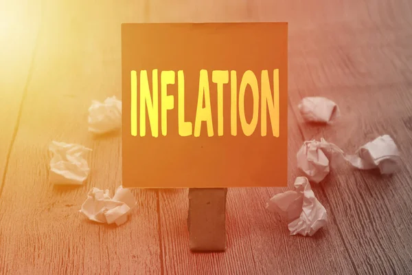 Enflasyon Metin Yazıları Kağıda Hayata Işe Dair Motivasyon Konseptine Yazılmış — Stok fotoğraf