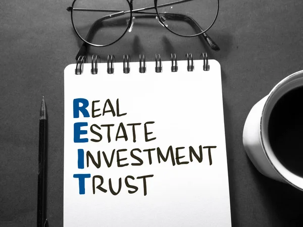 Reit Real Estate Investment Trust Text Words Typography Written Book — 스톡 사진