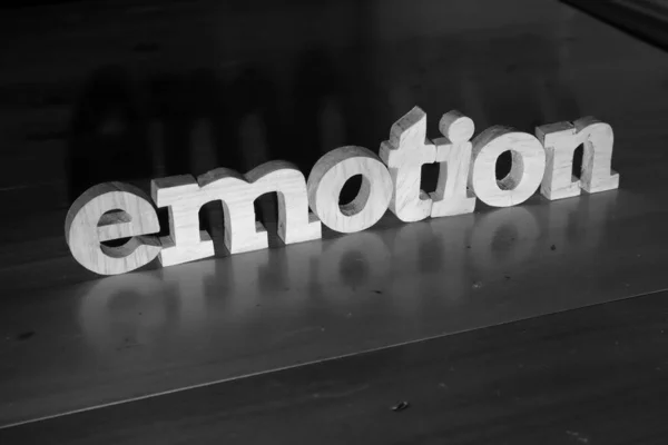 Emotion Text Words Typography Written Wood Letter Black Background Life — 스톡 사진