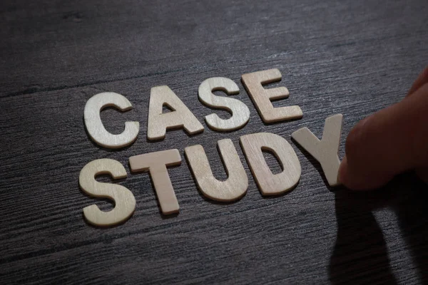 Case Study Text Words Typography Written Wooden Life Business Motivational — Zdjęcie stockowe
