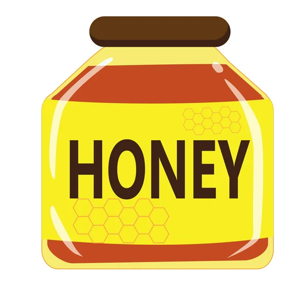 Honigglas — Stockvektor