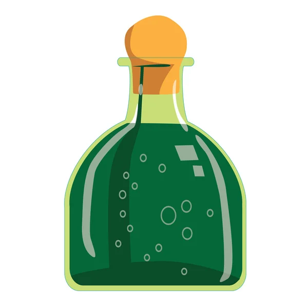 Green Tequila Bottle — Stock Vector