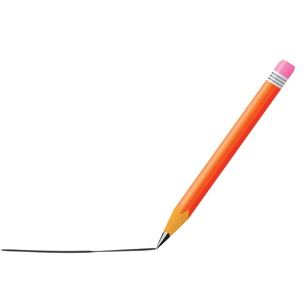 Creion și linie — Vector de stoc