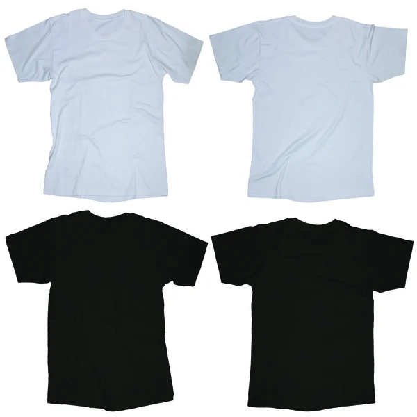 Černé a bílé tričko šablona — Stock fotografie