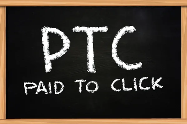 PTC krita skriva på tavlan — Stockfoto