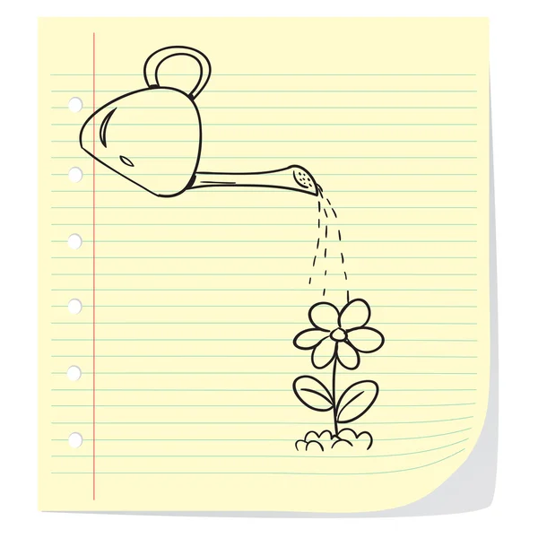 Blume gießen — Stockvektor
