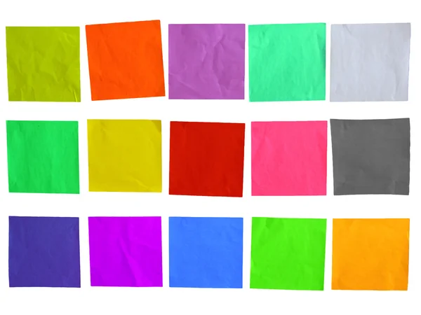 Kleverige gekleurd papier sjabloon — Stockfoto