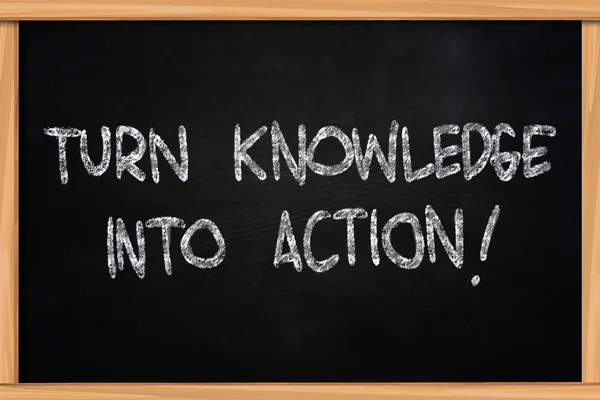 Turn Knowledge into Action — Stock Photo, Image