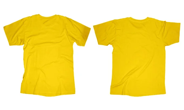 Wrinkled Yellow Shirt Template — Stock Photo, Image