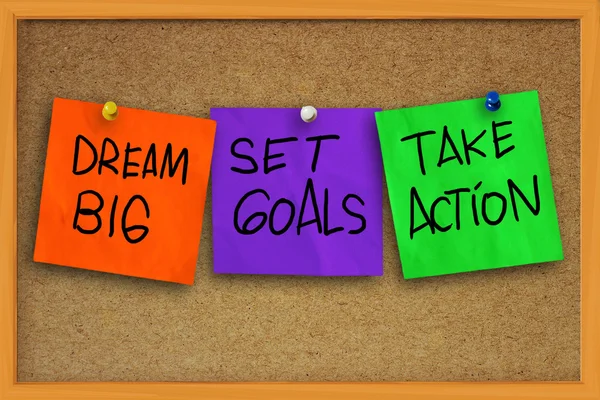 Dream Big, Set Goals, Take Action — Stock Photo, Image