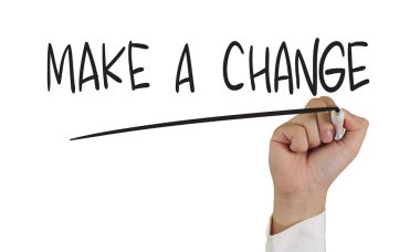 bir değişiklik yapmak