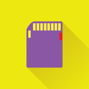 bellek kartı düz simgesi