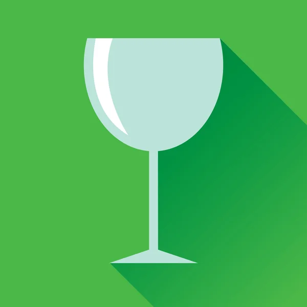 Wine Glass Flat Icon — Stock Vector