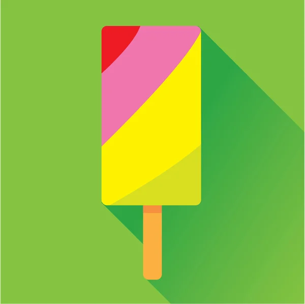 Helado icono plano — Archivo Imágenes Vectoriales