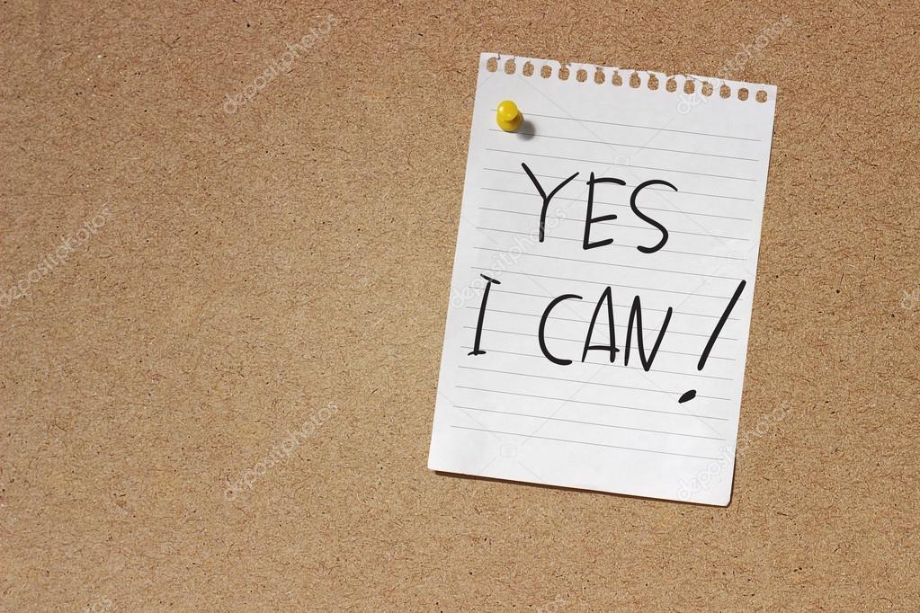 Yes You Can Motivational Words Quotes Concept Stock Photo