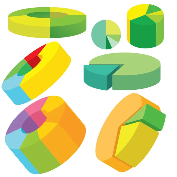 Kör-kör-és tortadiagramhoz Infographic — Stock Vector