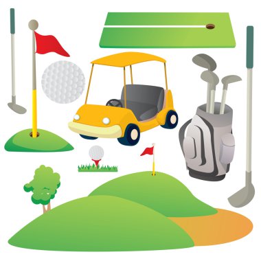 Golf çizgi film öğeleri