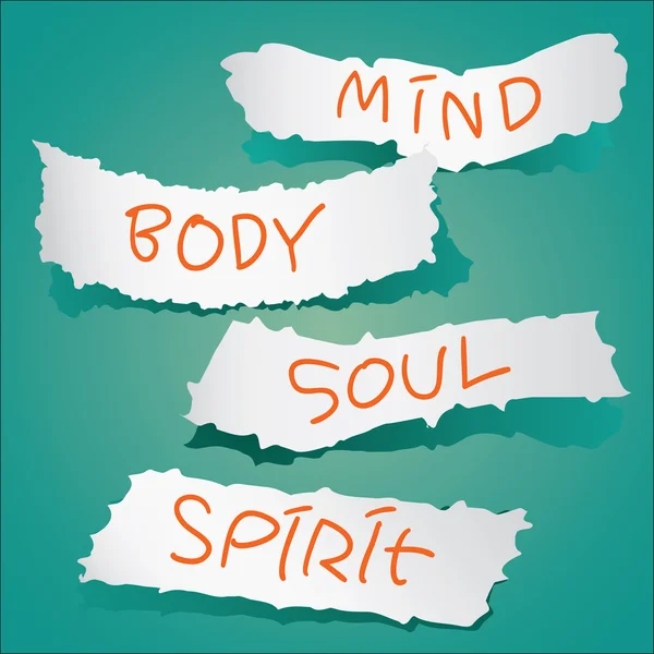 Mind, Body, Soul, Spirit — Stock Vector